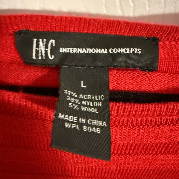 INC International Concepts Vibrant Red Knitwear Size L - Picture 3 of 4